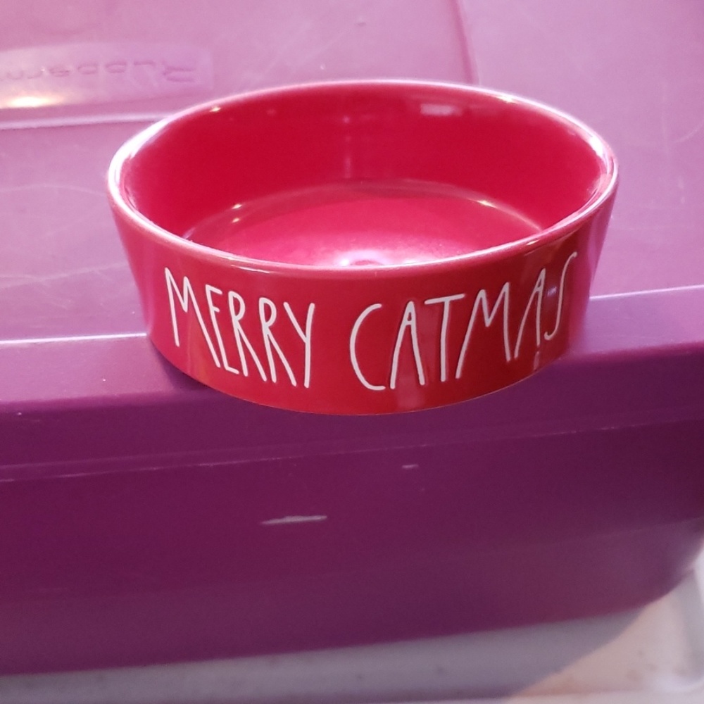 Rae Dunn cat dish Merry Catmas